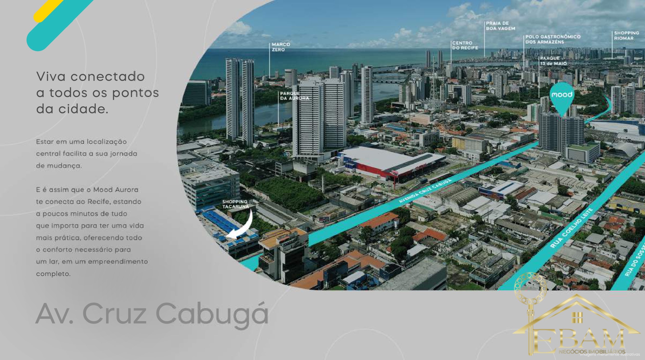 Mood Aurora — Viva conectado ao melhor do Recife — Term. 04 e 05: 90,79 m², sendo 55,70 m² coberto + 35,09 m² garden